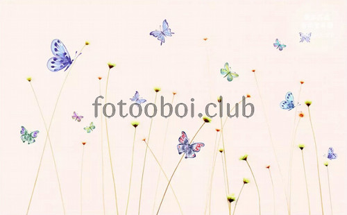 бабочки, розовые, дизайнерские